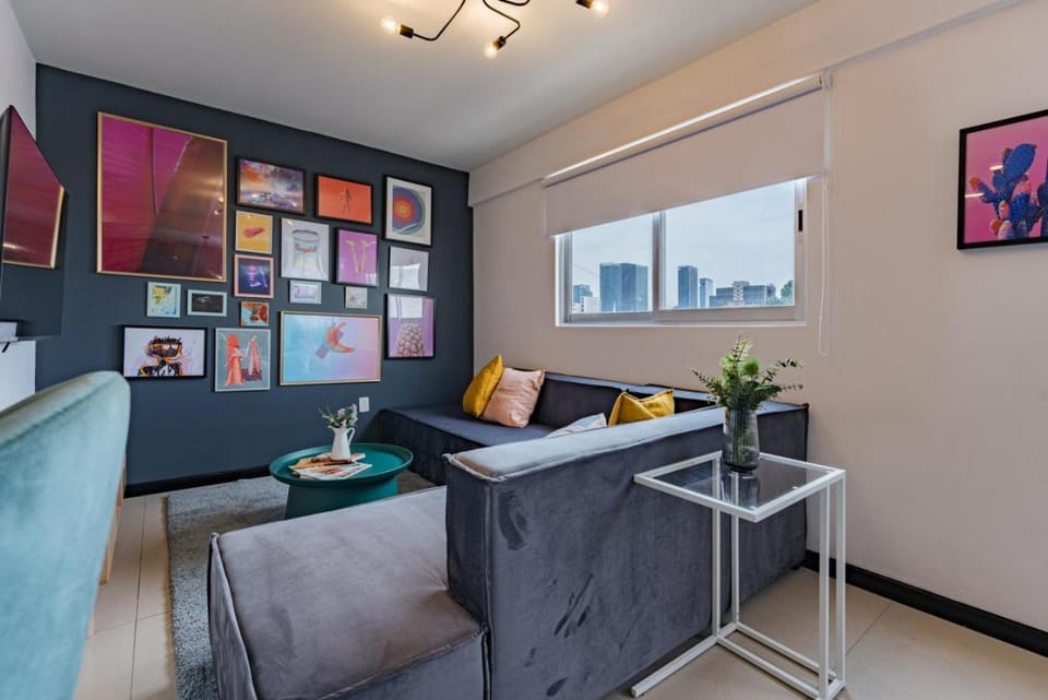 Two Roma Norte Condos with City Views and Workspace Apartment in Mexico City