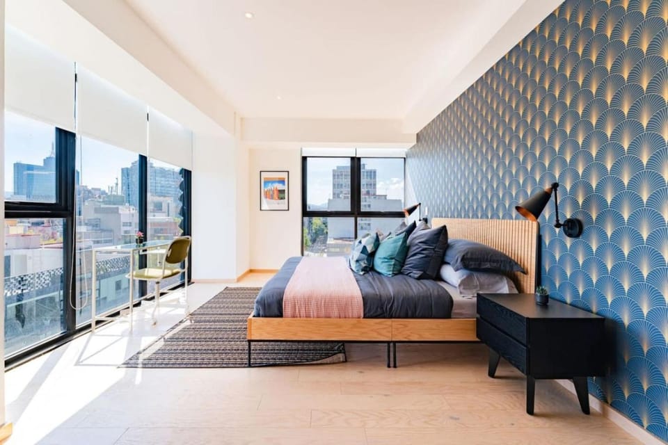 City Views and Private Terrace in Trendy Roma House in Mexico City