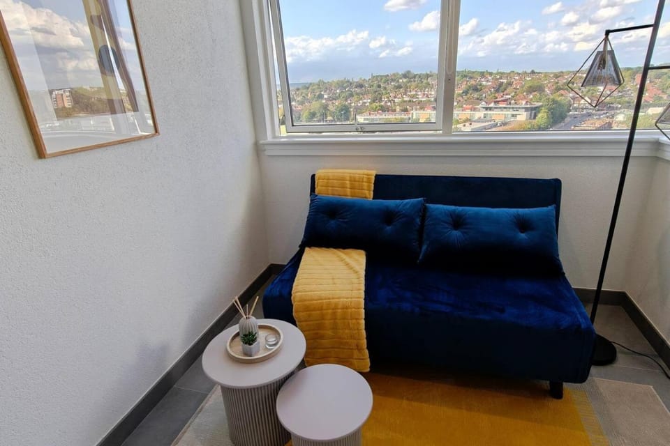 Seating area, City view
