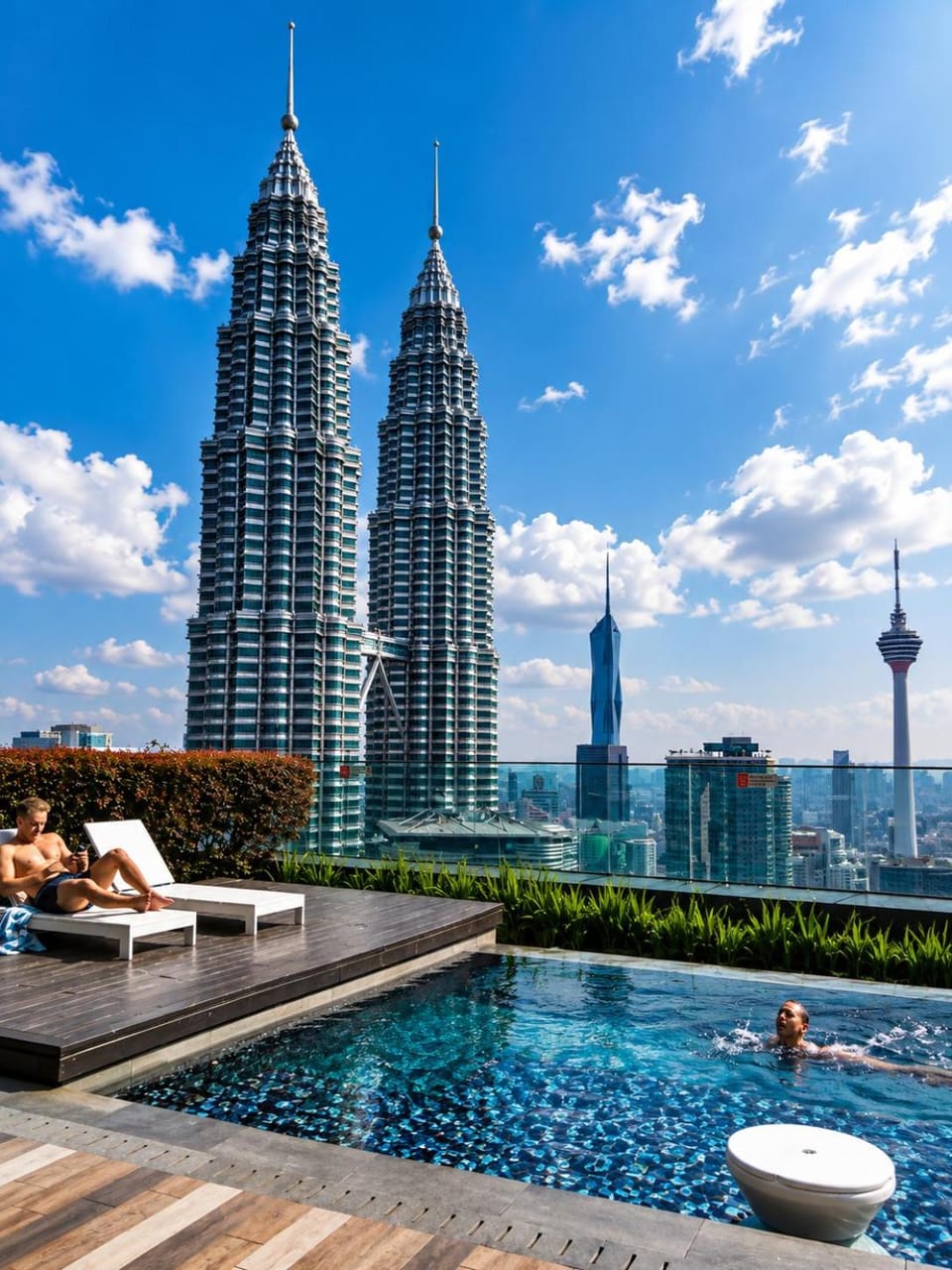 Day, Natural landscape, Pool view, Swimming pool, sunbed