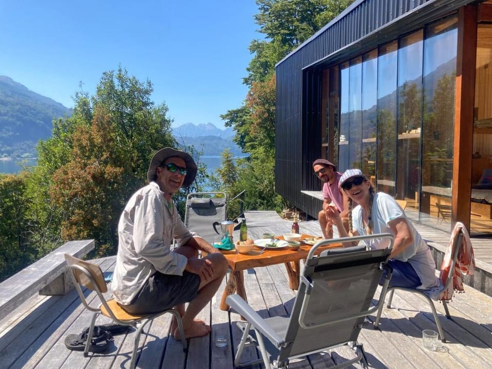 Off-Grid Lake Espolón, Boat-Only, Patagonia Chalet in Los Lagos, Chile