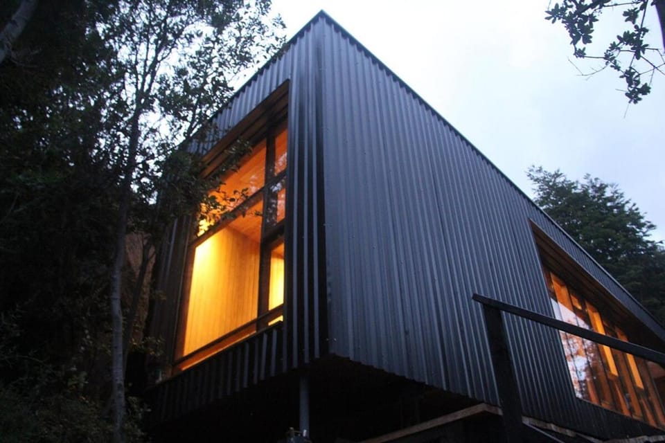 Off-Grid Lake Espolón, Boat-Only, Patagonia Chalet in Los Lagos, Chile