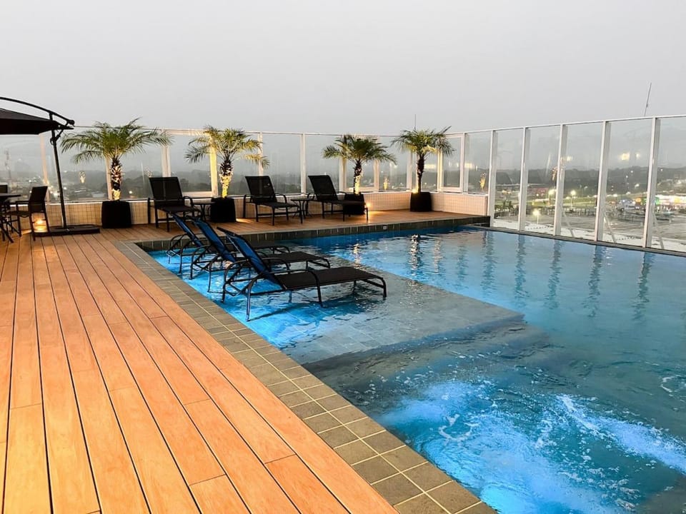 Piscina no rooftop no centro e próximo da praia Apartment in Bertioga