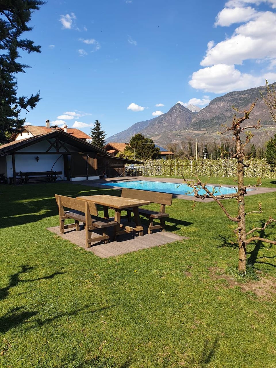 Natural landscape, Mountain view, Swimming pool