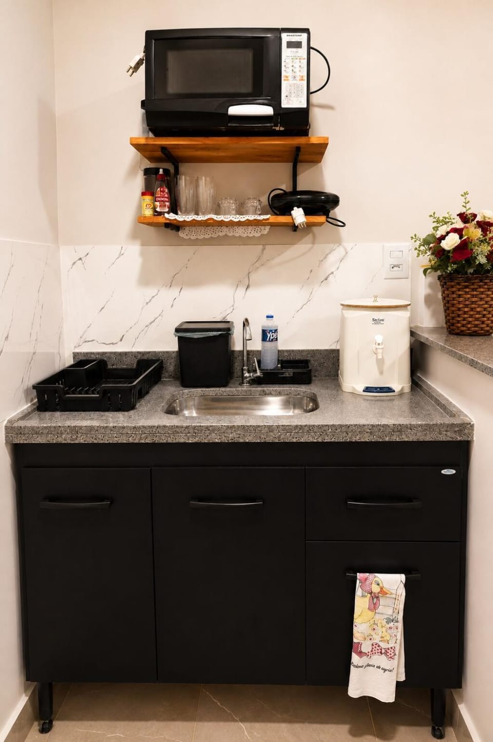 Kitchen or kitchenette, stove, toaster