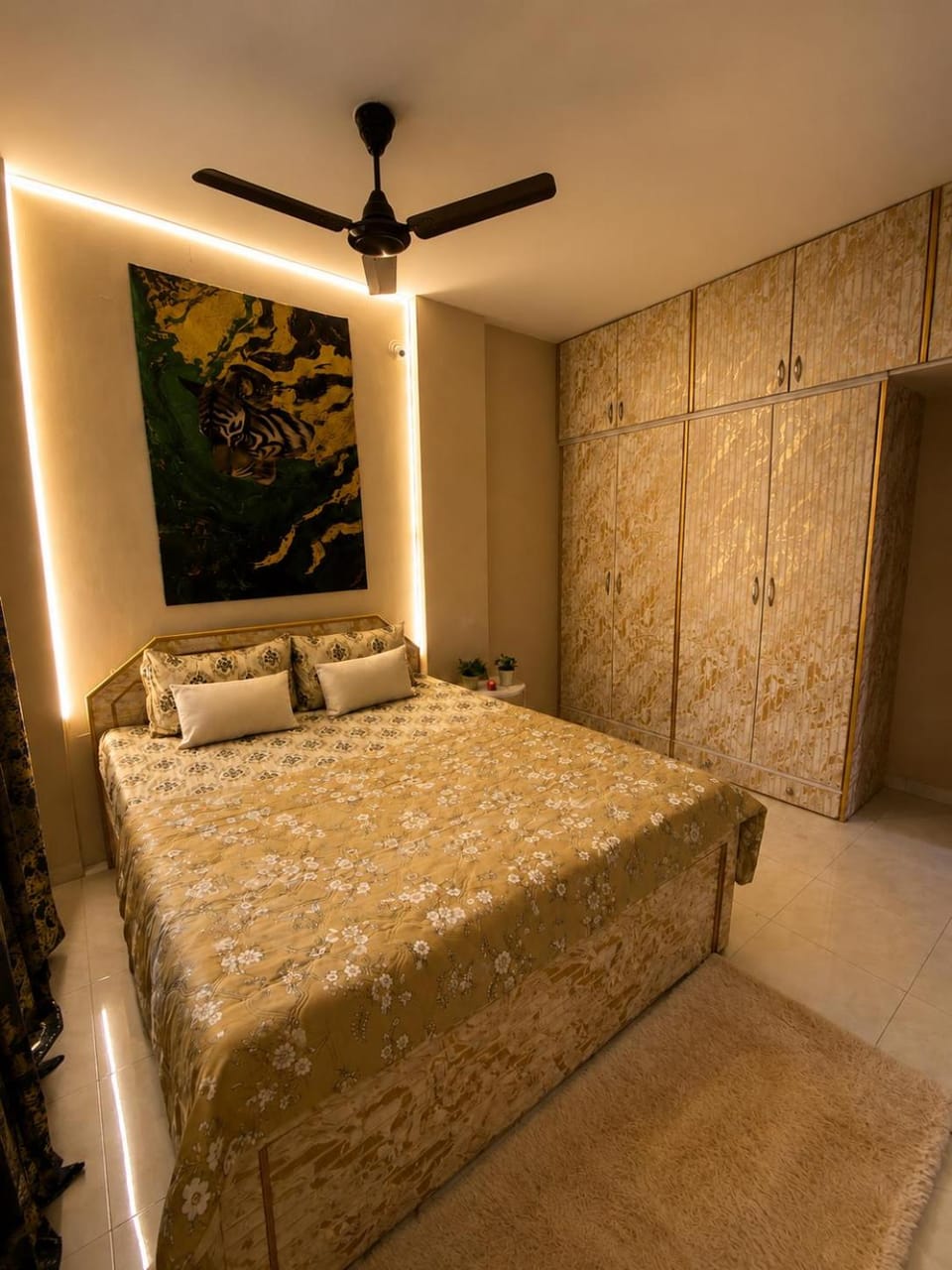 Bed, Photo of the whole room, Bedroom, wardrobe