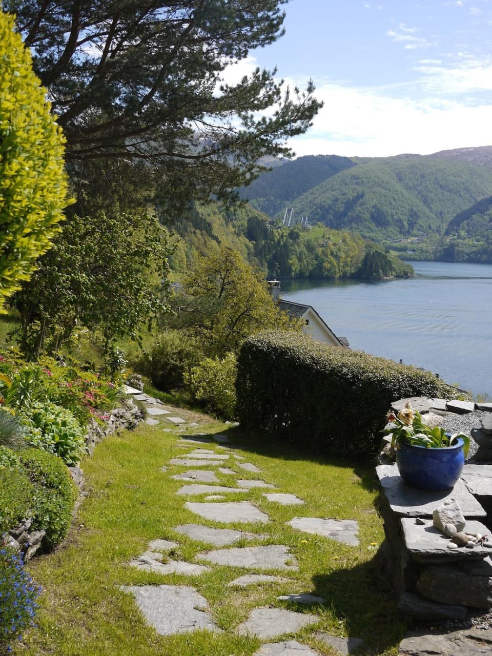 Day, Summer, Garden, Sea view
