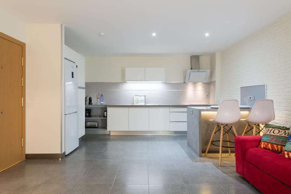 Kitchen or kitchenette, Living room