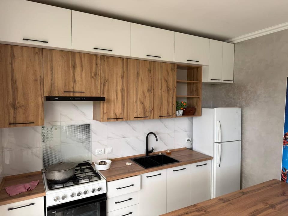 Kitchen or kitchenette, dishwasher, minibar, oven, stove, toaster