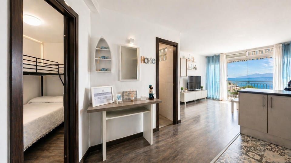 Property building, Living room, Bedroom