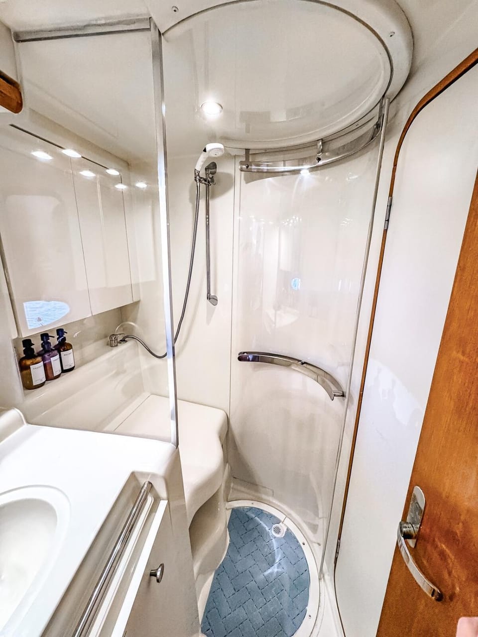Waterfront Boat Stay & Resort Amenities Docked boat in Stock Island