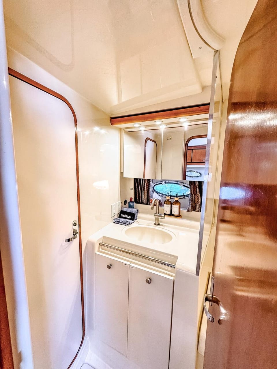 Waterfront Boat Stay & Resort Amenities Docked boat in Stock Island