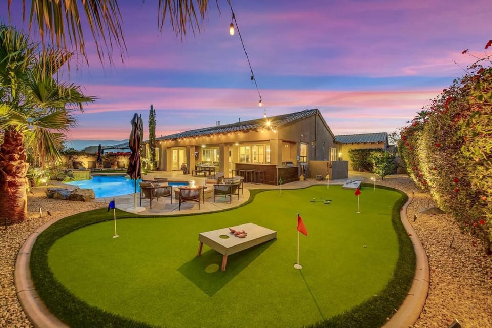 Natural landscape, Garden, Pool view, Swimming pool