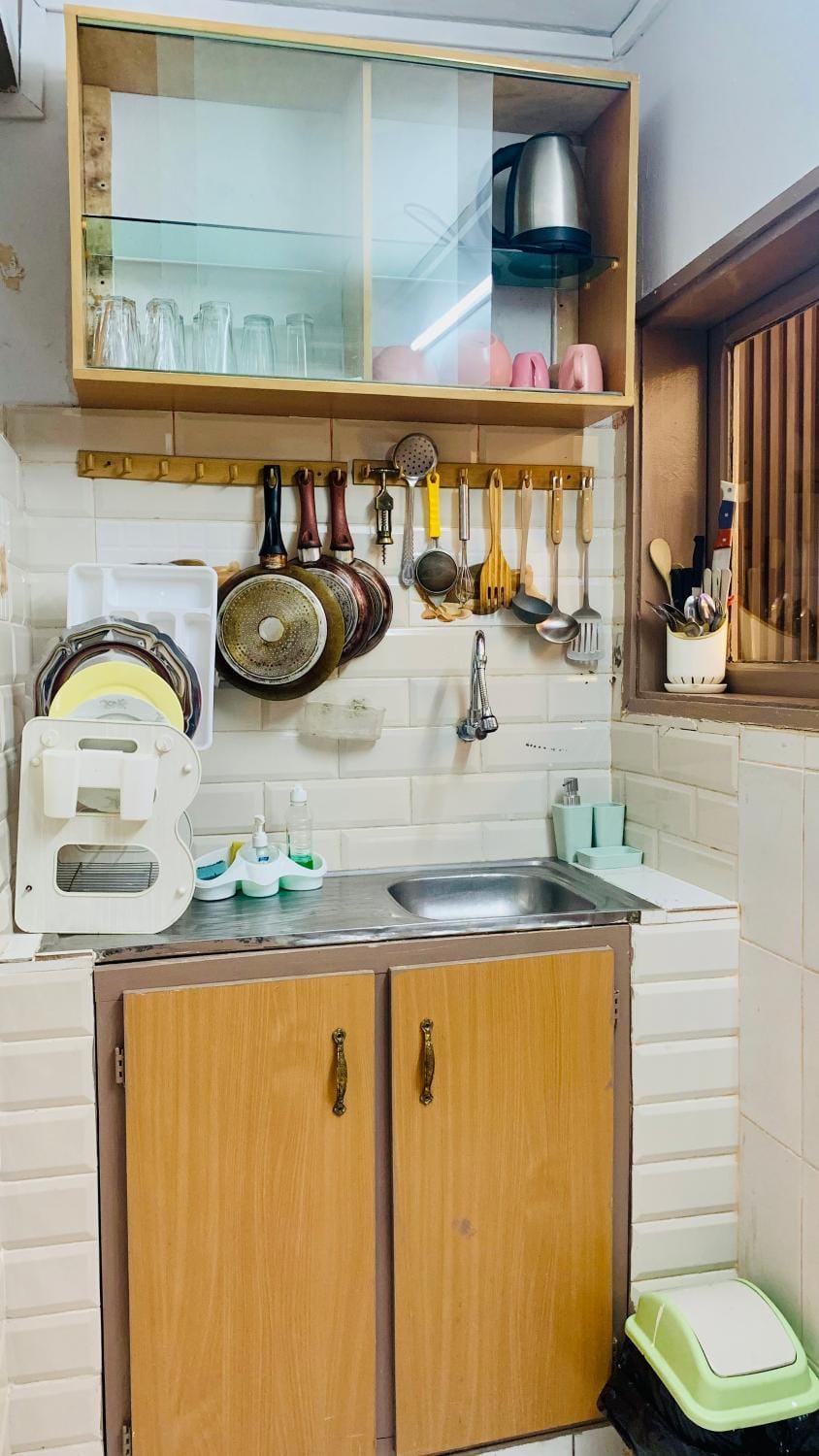 Kitchen or kitchenette, dishwasher