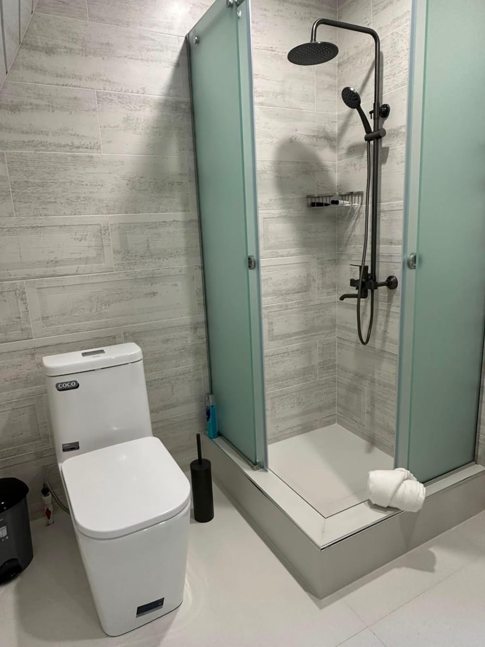 Shower, Toilet, Bathroom, towels