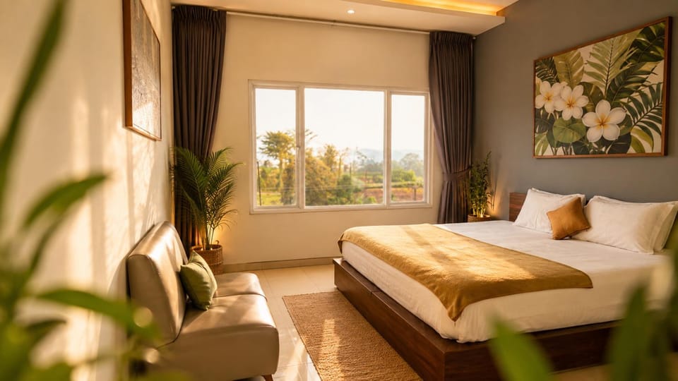 Bed, Photo of the whole room, Seating area, Bedroom