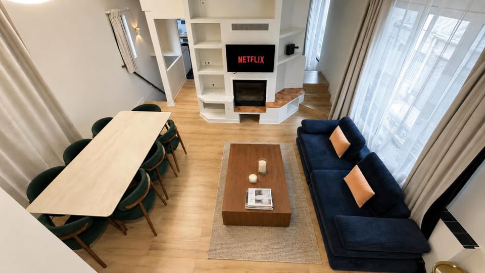 Living room, Seating area, Dining area