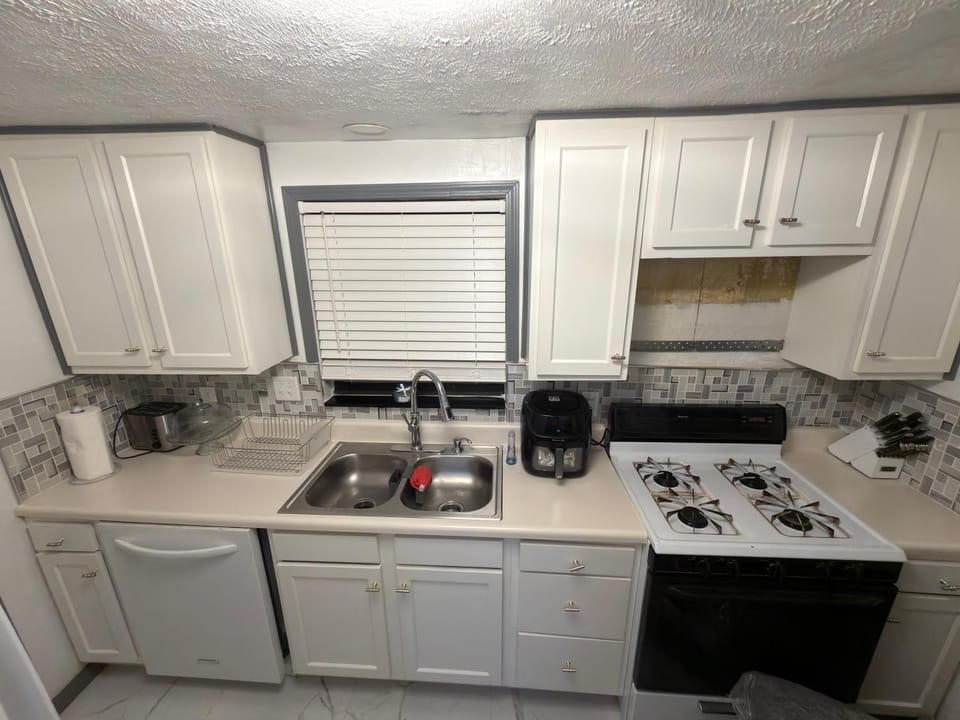 Kitchen or kitchenette, dishwasher
