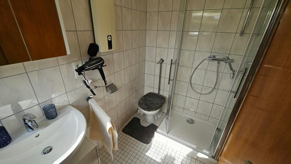 Shower, Toilet, Bathroom, towels