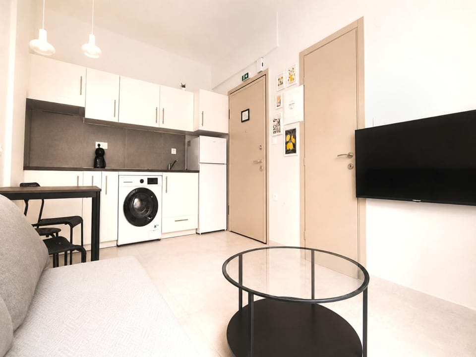 Living room, kitchen