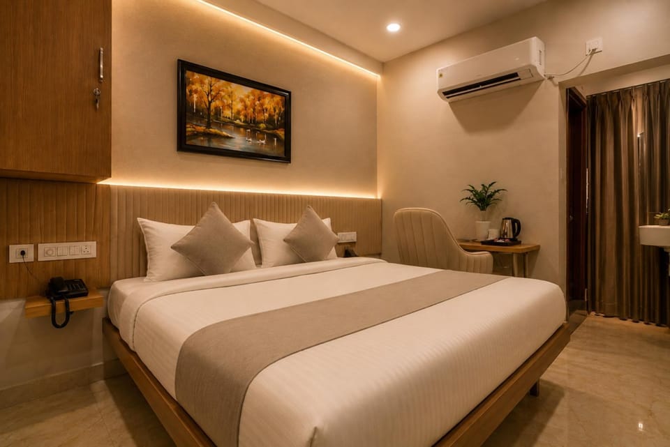 Bed, Bedroom, air conditioner
