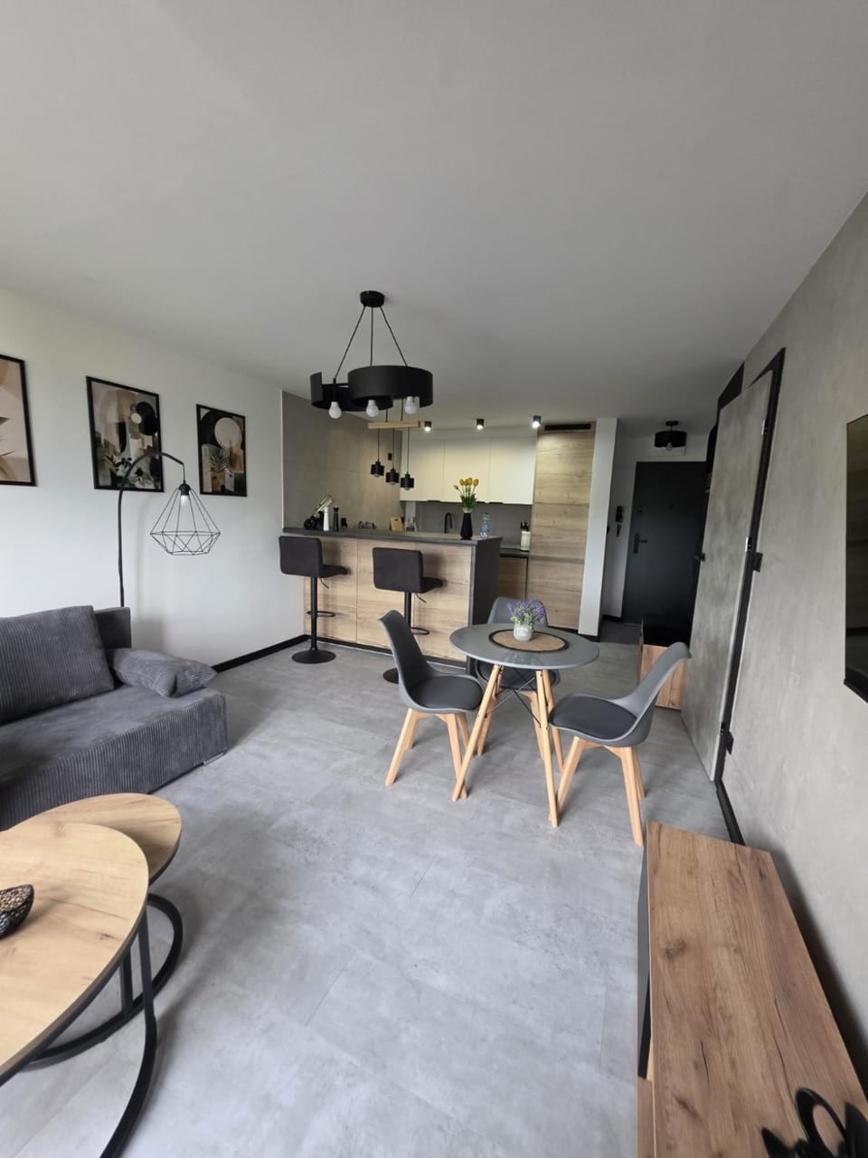 Kitchen or kitchenette, Living room, Dining area