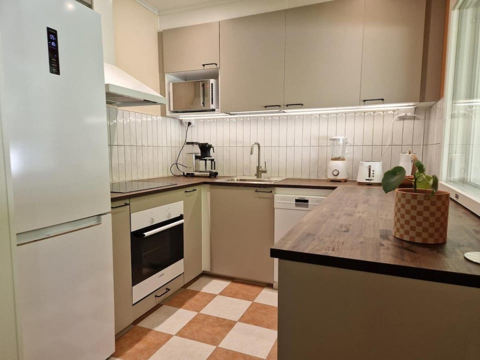 Kitchen or kitchenette, dishwasher, oven, stove, toaster