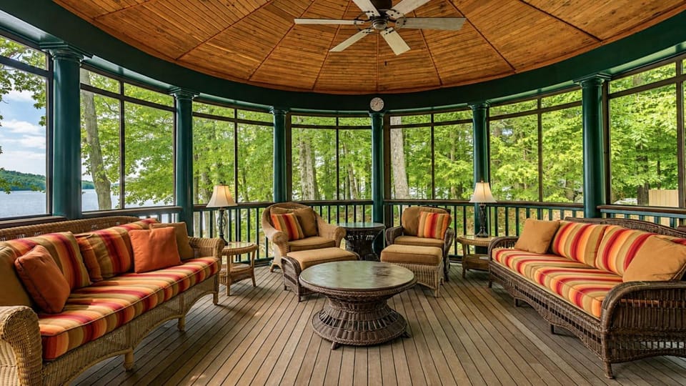 Lakefront Estate Private Beach Dock Luxury Retreat House in Alton