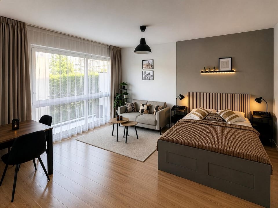 Living room, Dining area, Bedroom