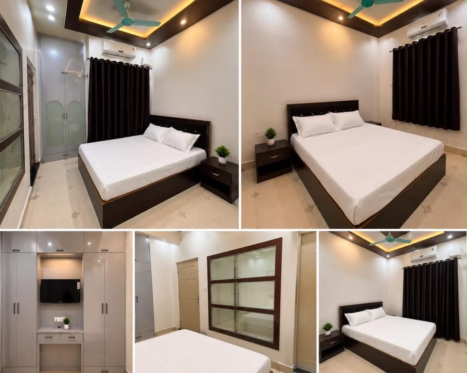 Bed, TV and multimedia, Bedroom, wardrobe, air conditioner