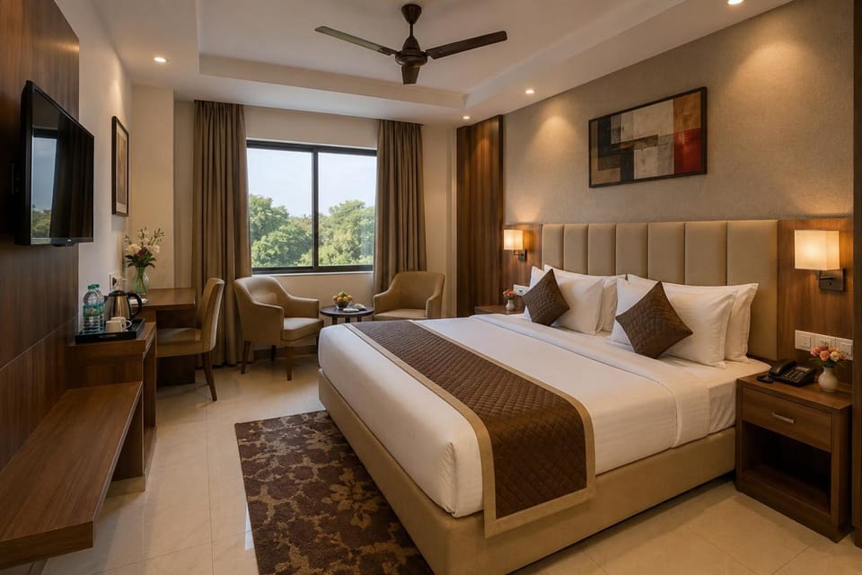 Bed, Bedroom, fireplace