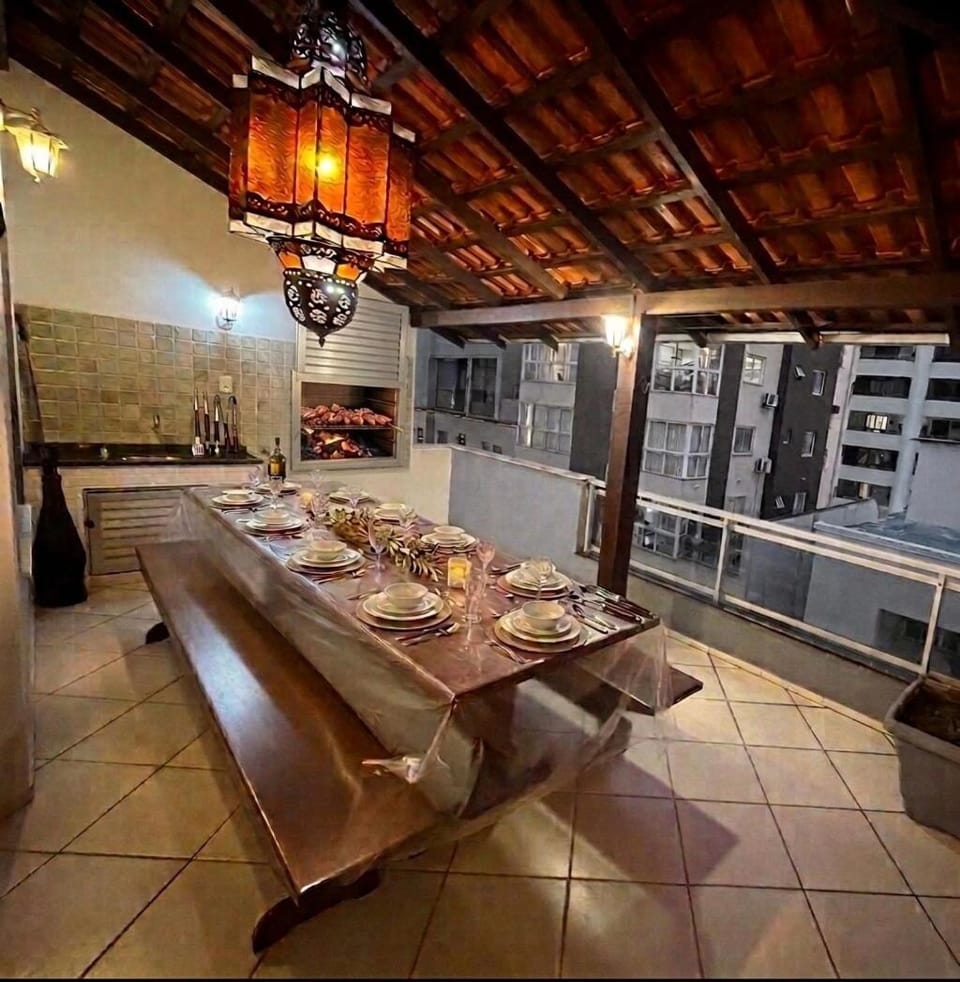 Penthouse w BBQ Terrace 150m to Meia Praia Beach Apartment in Porto Belo