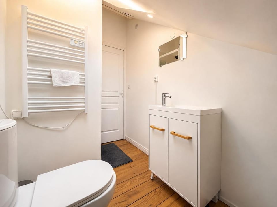 Toilet, Bathroom, towels