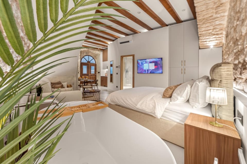 Bed, TV and multimedia, Living room, Photo of the whole room, Bedroom