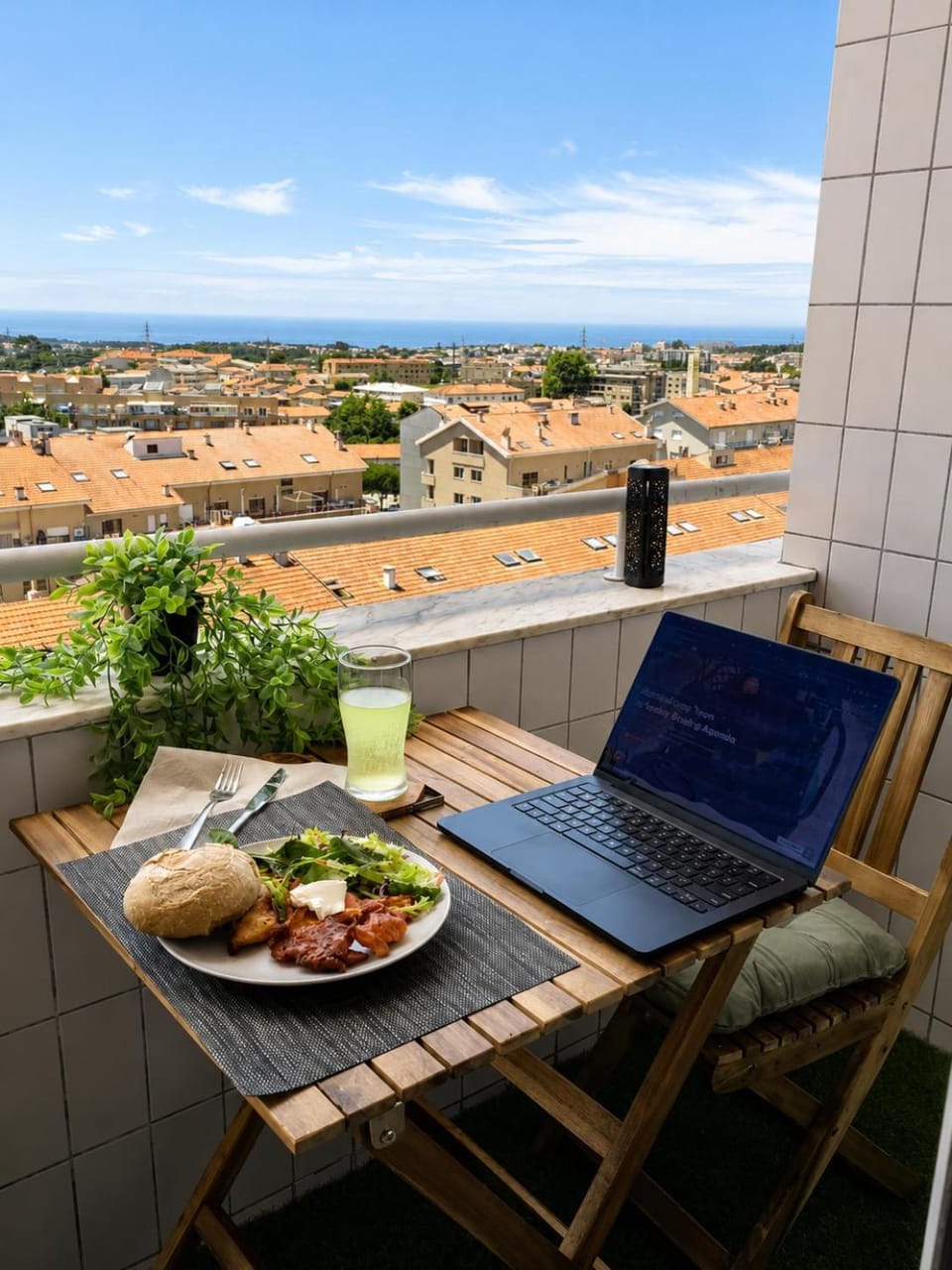 Day, View (from property/room), Balcony/Terrace, Food and drinks, Food, Sea view