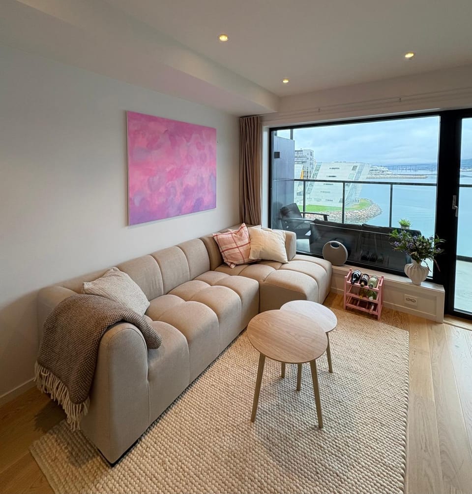 Living room, Seating area, Sea view