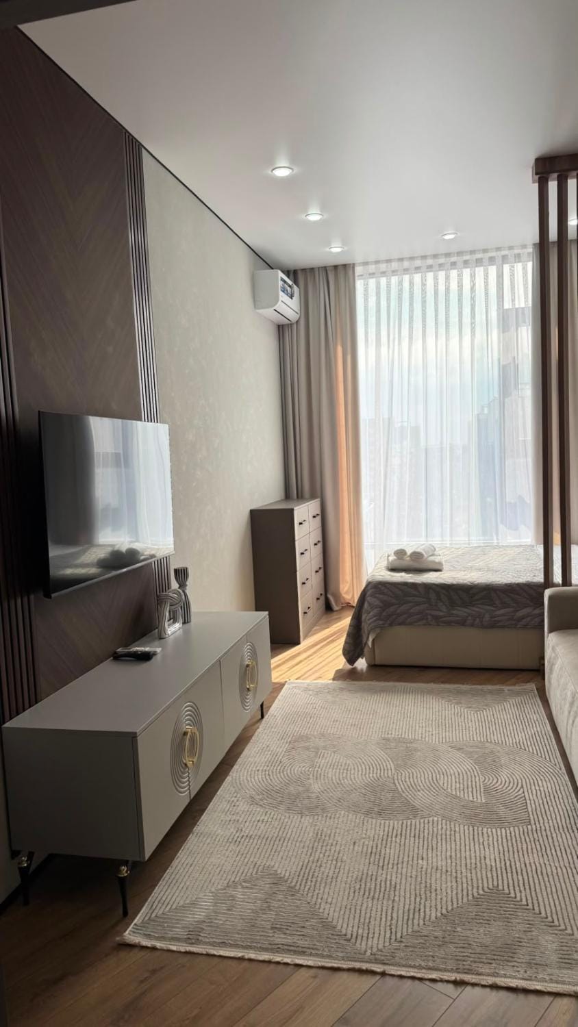 Communal lounge/ TV room, Bed, TV and multimedia, Living room, Photo of the whole room, Seating area, Bedroom