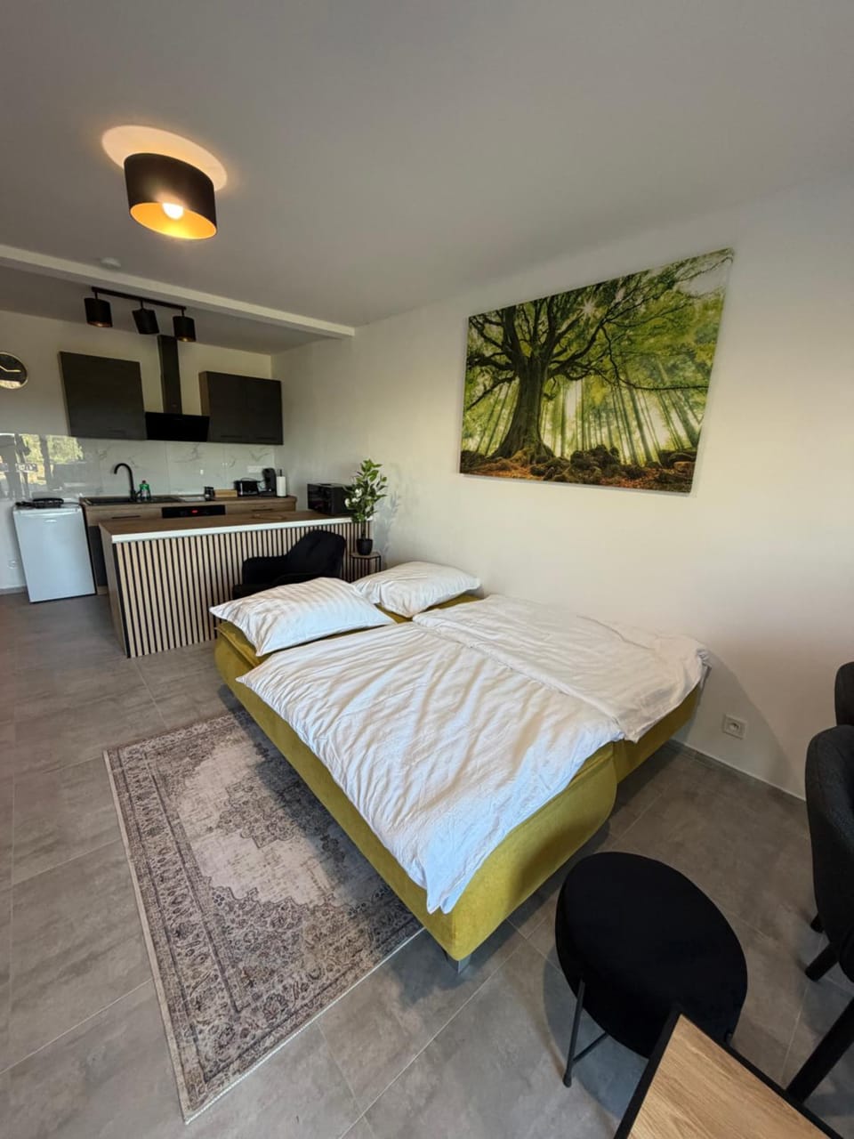 Bed, Living room