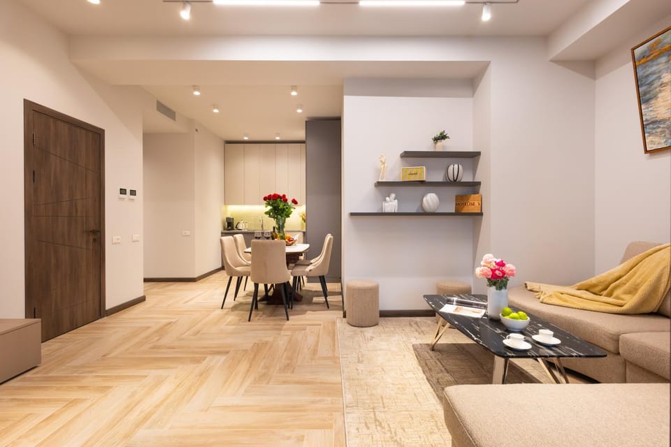 Living room, Seating area, Dining area