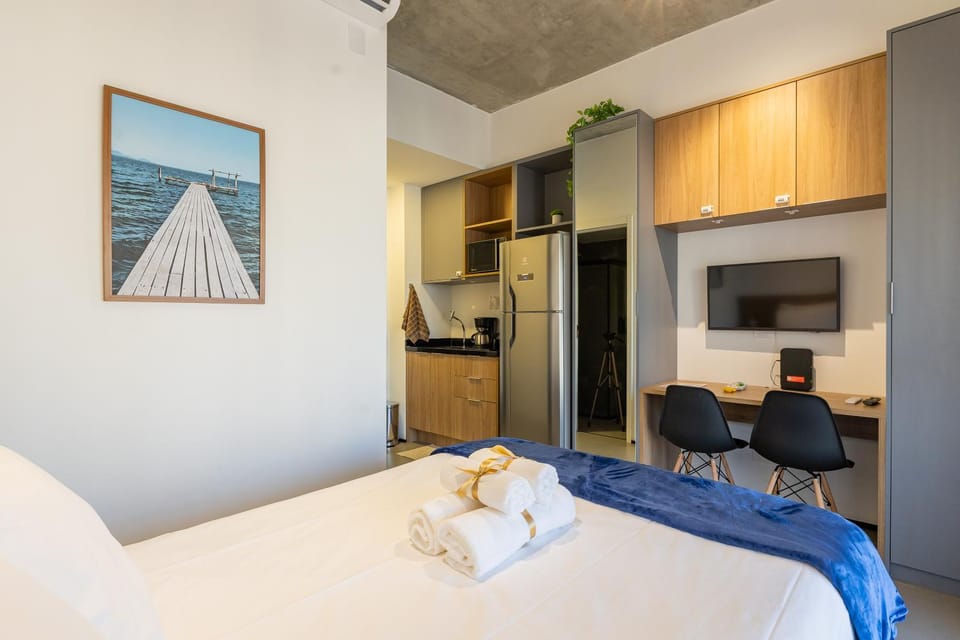 Alto padrão, Metrô, Berrini, Congonhas, Coworking Apartment in Sao Paulo City