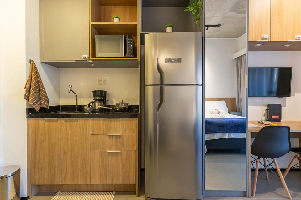 Alto padrão, Metrô, Berrini, Congonhas, Coworking Apartment in Sao Paulo City