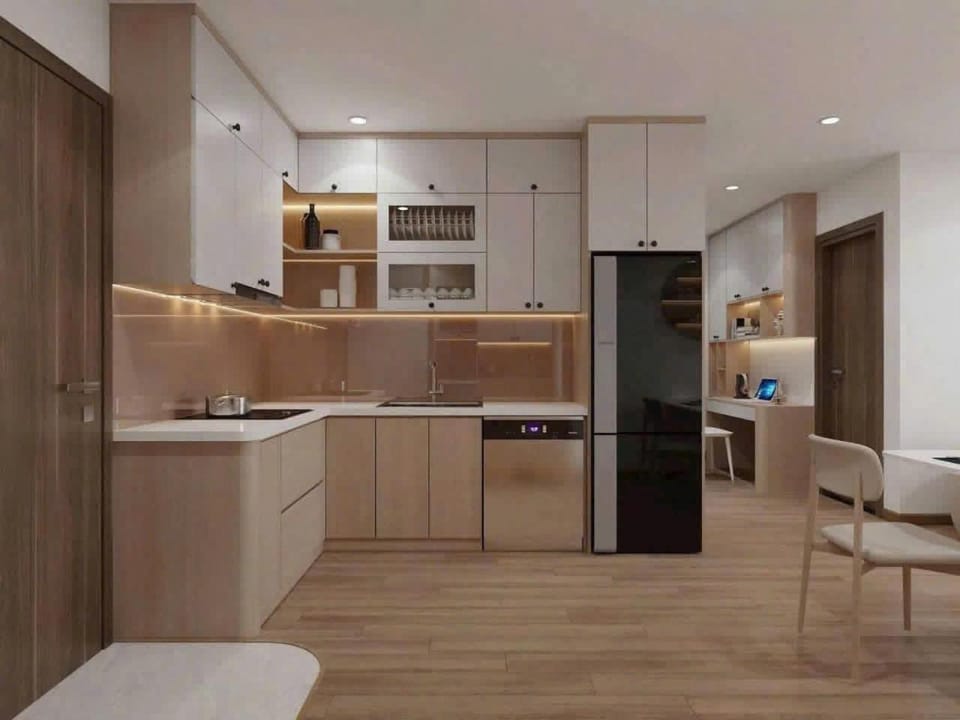 Kitchen or kitchenette, Dining area, stove