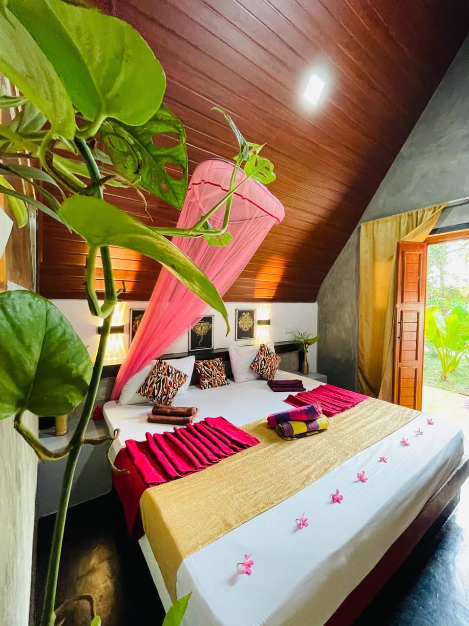 Bed, Photo of the whole room, towels