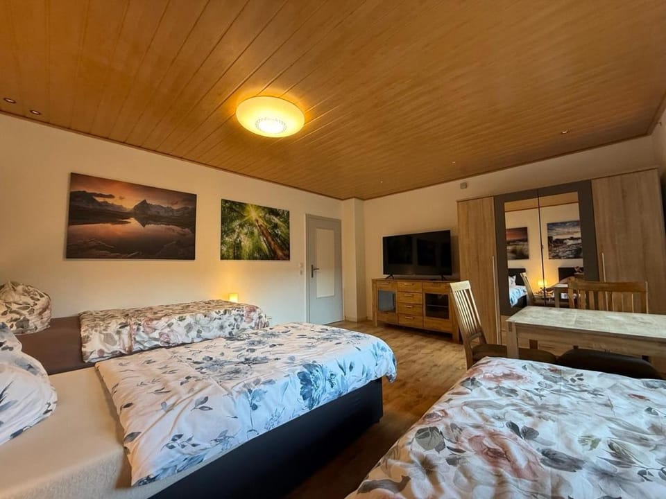 Bed, TV and multimedia, Photo of the whole room, Seating area, Evening entertainment, Bedroom