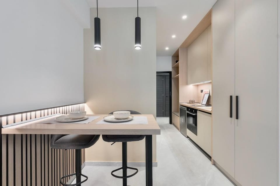 Kitchen or kitchenette, oven, stove