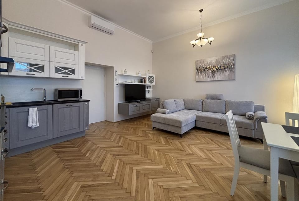 Kitchen or kitchenette, Living room, Seating area, Dining area, stove