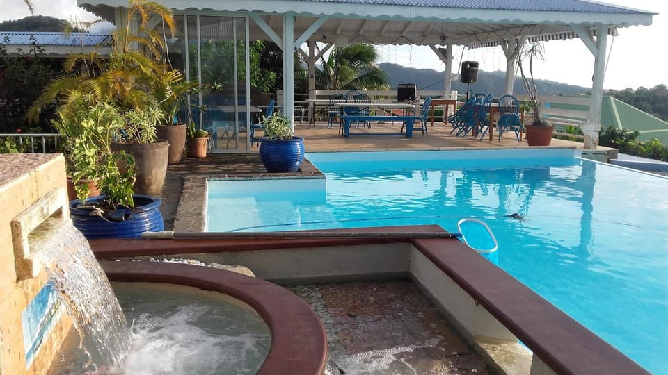 Property building, Living room, Swimming pool
