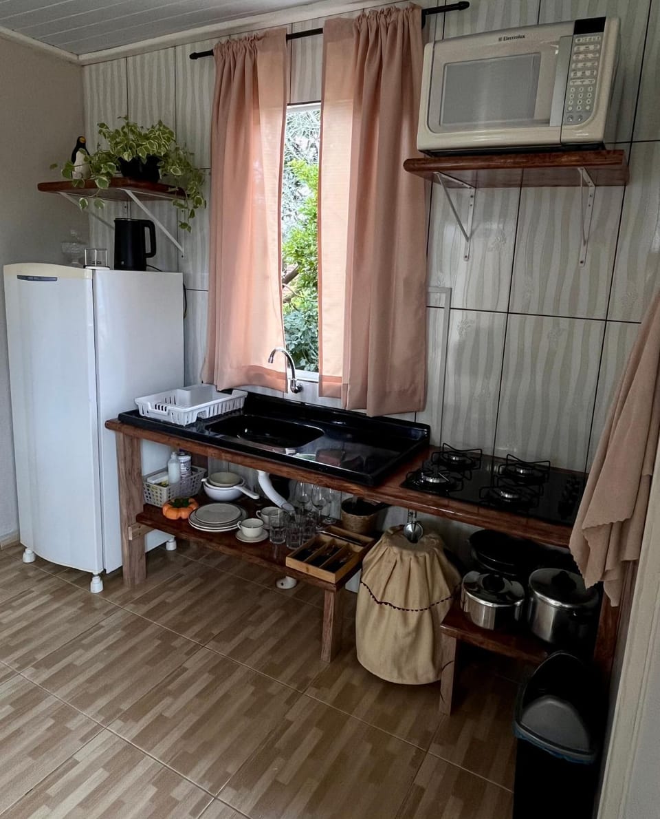 Kitchen or kitchenette, minibar, stove