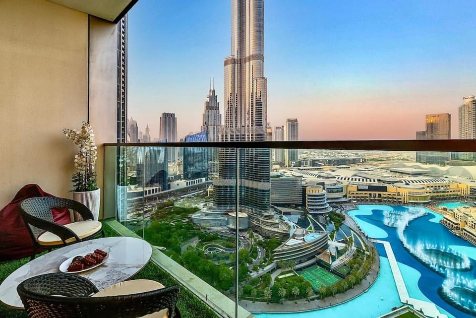 Property building, Nearby landmark, View (from property/room), Balcony/Terrace, Seating area, Evening entertainment