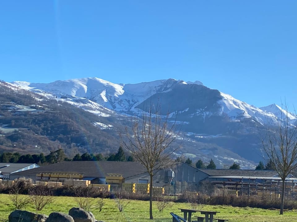 Nearby landmark, Winter, Mountain view